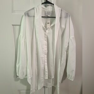 NWT Mare Mare x Anthropologie white blouse tie collar